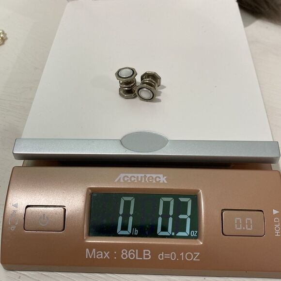 Vintage Art Deco Cufflinks Snap Link Mother Of Pearl Inlay Octagonal Design - Picture 5 of 5